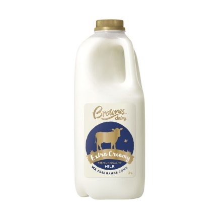 Brownes Dairy Full Cream (Extra Creamy) Milk 2 Litre